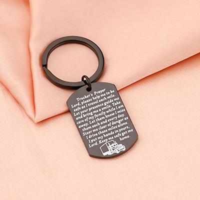 Drive Safe Keychain Present Favors For Trucker Husband Dad Boyfriend  Birthday 26 Letters Black Key Rings+box Handsome Gifts 50pc - Party Favors  - AliExpress