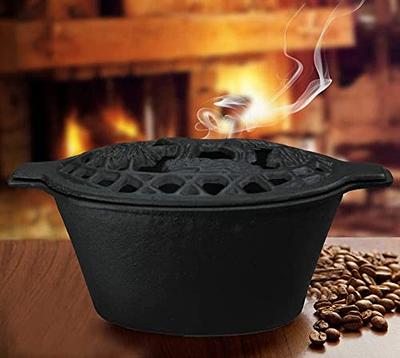 FireBeauty Woodstove Steamer Stove Humidifier Cast Iron Lattice Top Rust Resistant 2.3 Quart Capacity (Wolf)