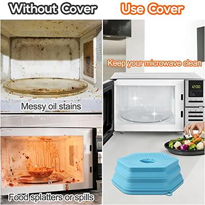 AIERSA Silicone Microwave Cover for Food Splatter, Collapsible