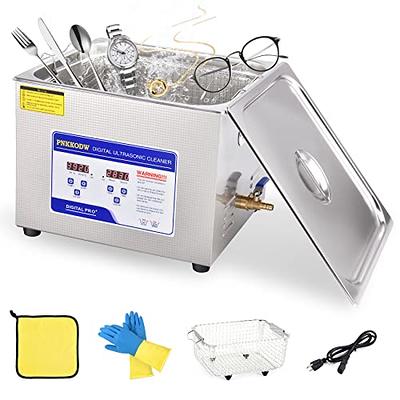 VEVOR Ultrasonic Cleaner with Digital Timer & Heater Professional Ultra Sonic Jewelry Cleaner Stainless Steel Heated Cleaning Machine for Glasses