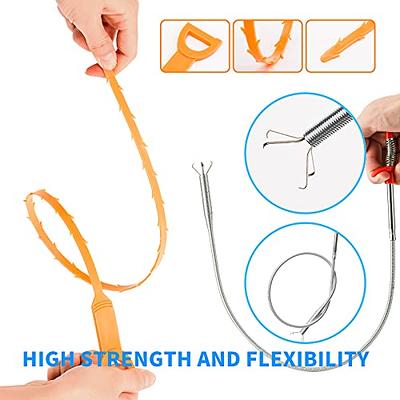 25 Inch Hair Drain Clog Remover Cleaning Tool. Sink Snake Drain Hair Remover  for