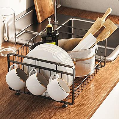 Kitchen Dish Storage Rack For Cupboard, Removable Basket With