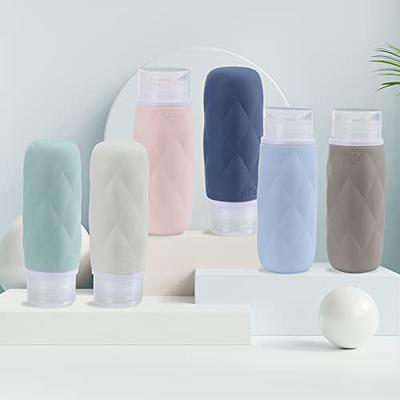 6 Pack Travel Containers for Toiletries, Leakproof Silicone & PP