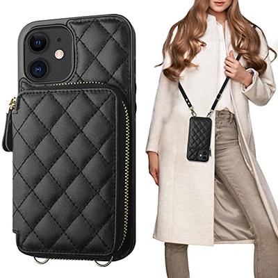 Crossbody Lanyard Wallet Phone Case for iPhone 14 Plus 13 12 11 Pro Max  Zipper Pocket Purse Credit Card Holder Leather Cover