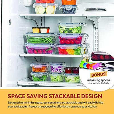 Seseno Set Of 2 Stackable Plastic Food Storage Organizer Bins