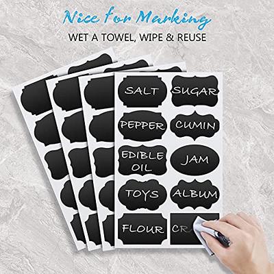 BESIMOY Chalkboard Labels - 180pcs Waterproof Reusable Blackboard