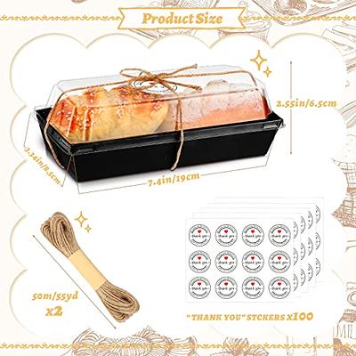 50 Pack Sandwich Box Charcuterie Boxes with Clear Lids Hot Dog