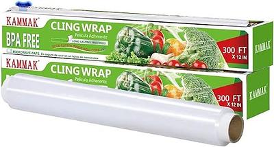 ClingWrap Plastic Wrap, 200 Square Foot Roll, Clear, 12 Rolls