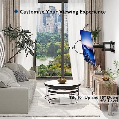  BONTEC Full Motion TV Wall Mount for 32-84 inch LED LCD OLED  TVs, Swivel Tilt Level TV Mount Bracket with Articulating Dual Arms Hold up  to 132lbs, Max VESA 600x400mm, Fits