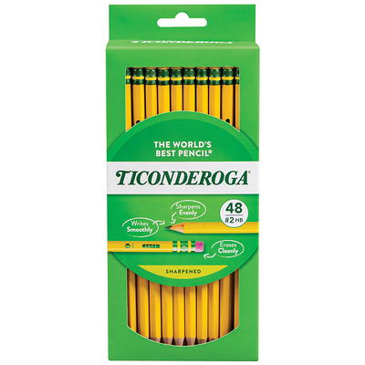 Dixon Ticonderoga Soft Black Lead Pencils, #2, Yellow - 10 count