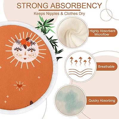 Organic Bamboo Nursing Breast Pads - 14 Washable Pads + Wash Bag - Breastfeeding  Nipple Pad for Maternity - Reusable Nipplecovers for Breast Feeding (Pastel  Touch, Large 4.7) 