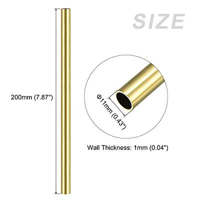 Brass Round Tube 19mm OD 0.5mm Wall Thickness 200mm Length Pipe