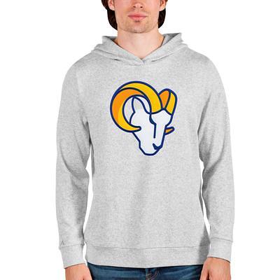 Men's Antigua Black Los Angeles Rams Victory Pullover Hoodie