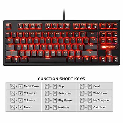 Fitlink Metal Keycaps Mechanical Gaming Keyboard with Blue