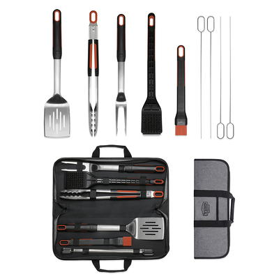 Expert Grill Stainless Steel Soft Grip BBQ Grill Tool Set, 10