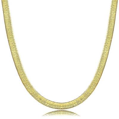  Jewlpire Solid 14K Over Gold Layered Necklaces for Women,  Dainty Gold Snake Herringbone Layered Necklaces for Women Trendy Jewelry  Gifts for Women Girls Her: Clothing, Shoes & Jewelry