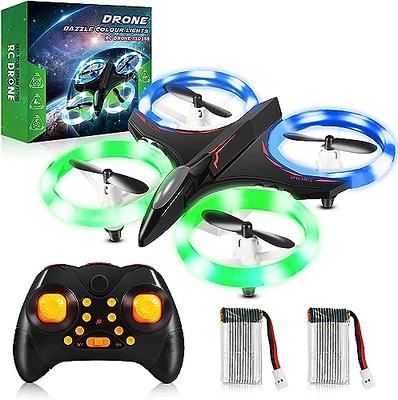 AVIALOGIC Mini Drone with Camera for Kids, Remote Control Helicopter Toys  Gifts for Boys Girls, FPV RC Quadcopter with 1080P HD Live Video Camera,  Altitude Hold, Gravity Control, 2 Batteries, Black