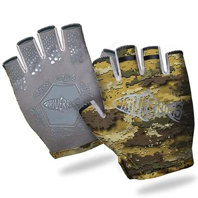 Riverruns SwiftShield Fishing Gloves Shortened Wrist UPF50+ Sun Gloves  Fingerless Lightweight Breathable Hiking Driving Kayaking  Paddling(CamoKhaki,M) - Yahoo Shopping