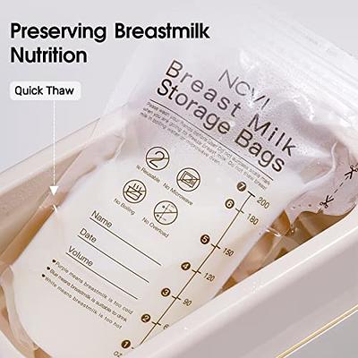 Nuliie 120 Pcs Breastmilk Storage Bags, 8 OZ Breast Milk Storing Bags, BPA  Free, Milk Storage Bags with Pour Spout for Breastfeeding, Self-Standing