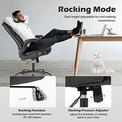 BestEra Office Chair, Big and Tall Office Chair Executive Office Chair with  Foot Rest Ergonomic Office Chair Home Office Desk Chairs Reclining High  Back Leather Chair with Lumbar Support (Black) - Yahoo