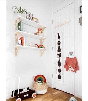 Montessori Clothing Rack With Shelf Personalized Kids -   Kids  clothing rack, Wooden clothes rack, Kids playroom furniture