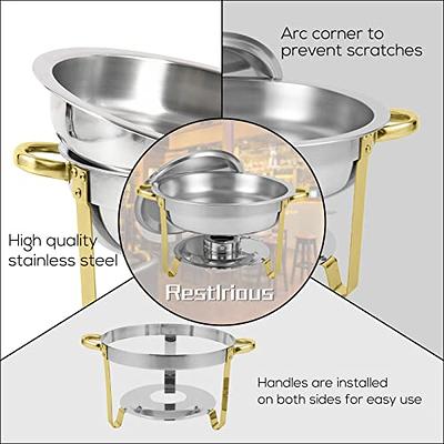 Valgus 8QT Stainless Steel Chafing Dish Buffet Chafer Set with Foldable  Frame Water Trays Food Pan Fuel Holder and Lid Food Warmers for Parties,  Banquet, Buffets, Wedding, Dining 2 Pack - Yahoo Shopping