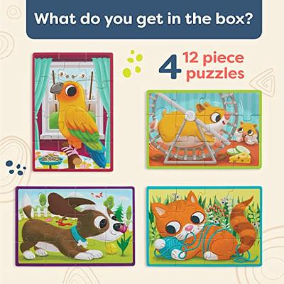 Wooden Dogs Toy Puzzle Set