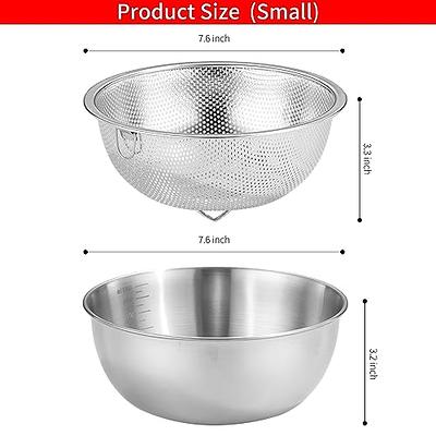 Farberware Professional Measure Colander Bowl Set, 3-Piece, Aqua