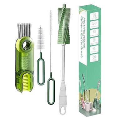 Water Bottle Cleaner Brush Set, Meritpick 3 in 1 Multipurpose Bottle Gap  Cleaner Brush & Long Handle Silicone Bottle Brush & Straw Cleaner Brush for  All Water Bottle, Baby Bottles (Green) - Yahoo Shopping