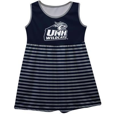 Girls Youth Cleveland Indians New Era White/Navy Pinstripe Tank Top