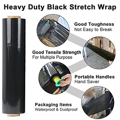 18 Stretch Film/Wrap 1200ft 500% Stretch Clear Cling Durable Adhering  Packing Moving Packaging Heavy Duty Shrink Film Stretch Wrap (4 Pack, Clear)