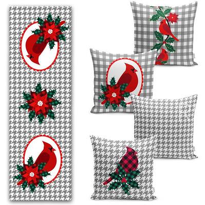 Christmas Bird Pillows Decorative Christmas Pillow Cover and