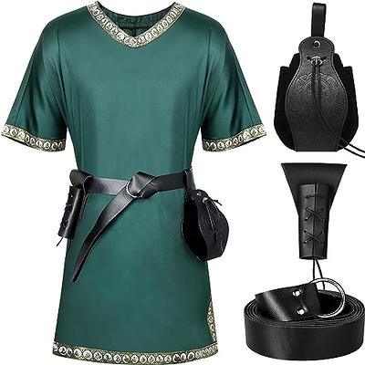 Mens Medieval Knight Tunic Renaissance Mercenary Scottish Costume