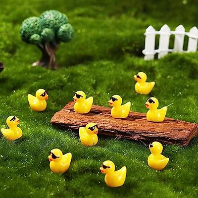 100/50/25/5PCS Cute Resin Mini Ducks Miniature Farm Artificial Animals  Figures Ornament Tiny Duck for Home Fairy Garden Micro Landscape Potted  Decor