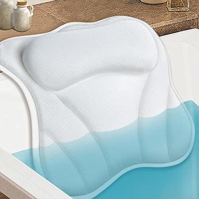 Bathtub Pillow for Neck and Shoulder: Spa Bathroom Accessories Bath Pillow  for Bathtub with 6 Suction Cups. Luxury Headrest Bath Cushion for Tub.