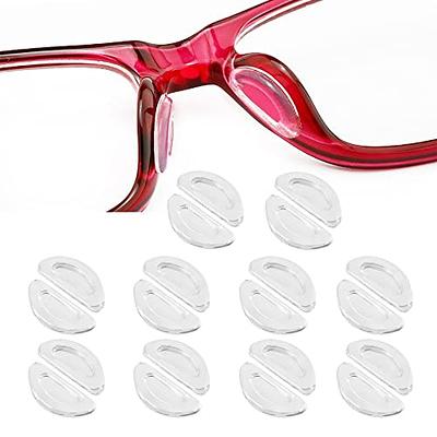 Omnful Eyeglass Nose Pads, 2.0mm Thinckness Adhesive Anti-Slip Silicone  Nose Pads for Glasses,Soft Silicone Cushion Nose Pad for Eyeglasses, Glasses,  Sunglasses (10 Pairs, Clear) - Yahoo Shopping
