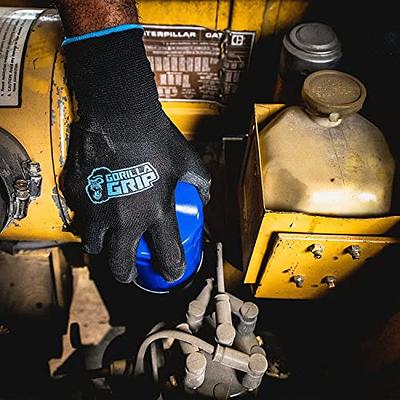 2 Pairs-Gorilla Grip Grease Monkey Mechanic Never Slip Gloves