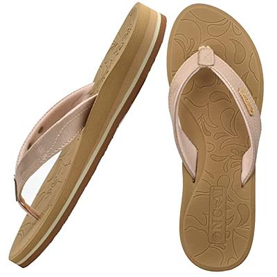 ONCAI Flip Flops For Women Yoga Mat Non-Slip Womens Flip Flops Sandals  Summer Beach Slippers With Arch Support Slip On Lightweight EVA Sole Beige  Size 4 : : Clothing, Shoes & Accessories