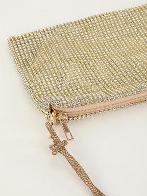 All Over Rhinestone Evening Bag, Women's Shiny Clutch Purse