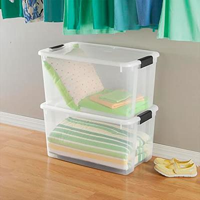 Homz 7.5 Qt Clear Storage Organizing Container Bins with Latching