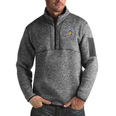 Men's San Francisco 49ers Antigua Charcoal Fortune Quarter-Zip Pullover Jacket