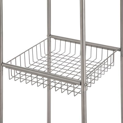 FUNKOL 3-Tier Silver Kitchen Shelf Simple Deluxe Heavy Duty Steel