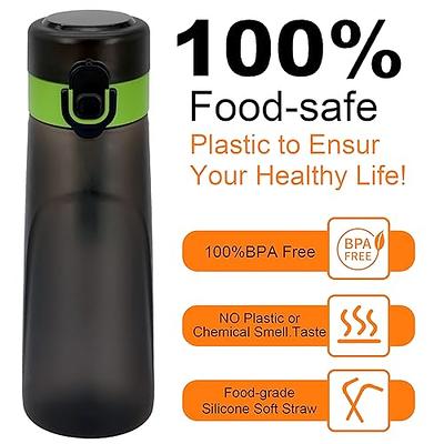 Air Water Up Bottle,750ML Scent Water Bottle with Air Water Flavour  Pod,Leak Proof Sports Water Cup with Straw,Fruit Fragrance Water Bottle  Suitable