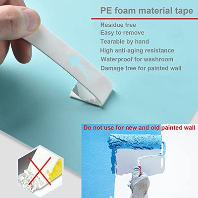 LLPT Double Sided Tape Clear Acrylic Strong Mounting Tape 3/4 inch x 120 inch Multiple Sizes Residue Free Waterproof Outdoor Indoor Adhesive for