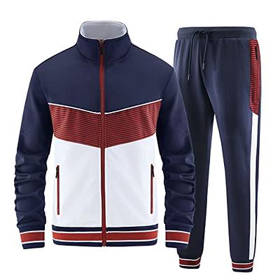 COOFANDY Tracksuit Mens with Zipper Pockets Full Zip Hoodie Sweatsuit 2  Pieces Running Jogging Sports Casual Sweat Suits at  Men’s Clothing