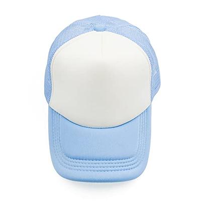 Top Headwear Blank Trucker Hat - Mens Trucker Hats Foam Mesh Snapback  White/Royal