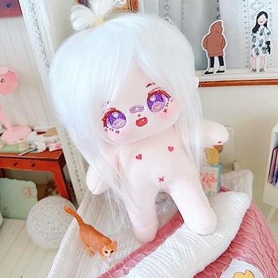 White Hair 20cm Plush Doll, Cute Girl Doll, No Feature 