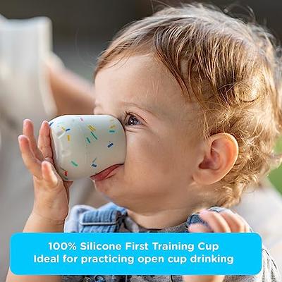 Cuddle Campus 100% Silicone Baby Training Cup, Shatterproof Toddler Sippy  Cups with Straw, Open Cup for Baby, 6+ Months 4 Oz - Yahoo Shopping