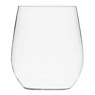 5.5oz Clear Plastic Wine Glasses 8ct