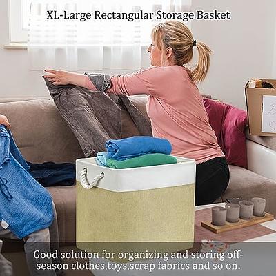 KITCSTI Storage Baskets for Organizing Fabric Organizer Bins Cubes